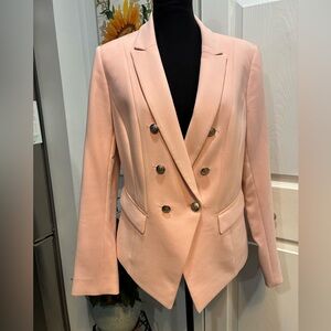 White House Black Market Blush Double-Breasted Blazer